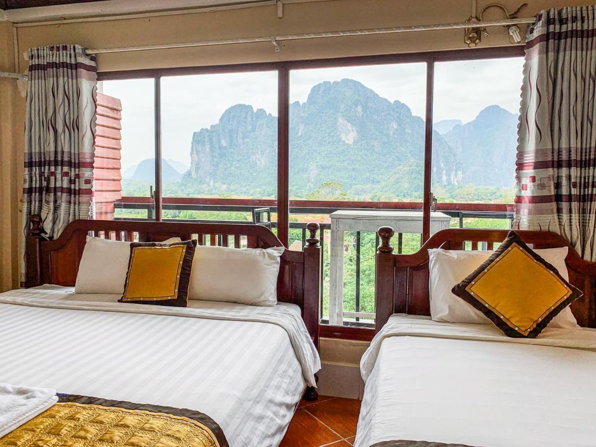 Bountang Mountain View Riverside Hotel Vang Vieng Ngoại thất bức ảnh