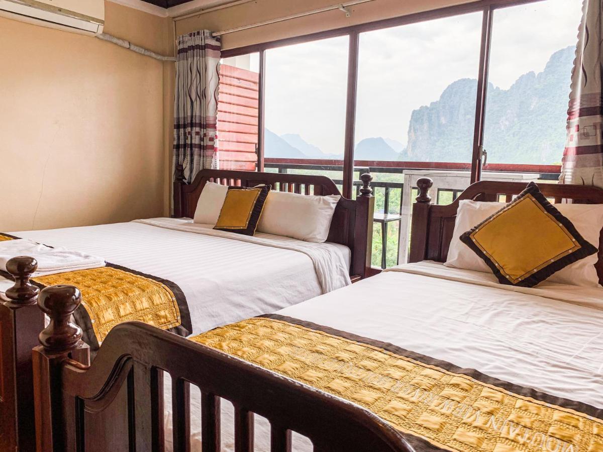 Bountang Mountain View Riverside Hotel Vang Vieng Ngoại thất bức ảnh